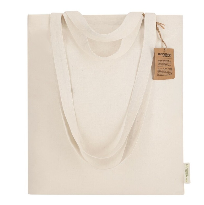 Torba bawełniana z dwoma kompletami uszu, wszytym dnem i bokami do nadruku